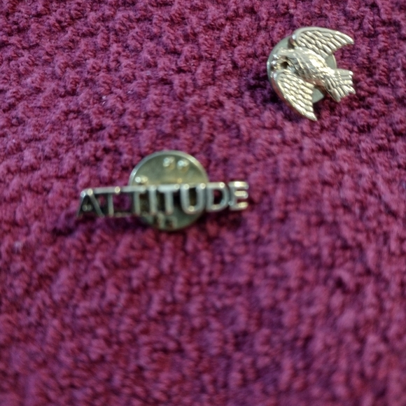 Assorted Brooch and Pin Set on Red Fabric - Picture 8 of 11